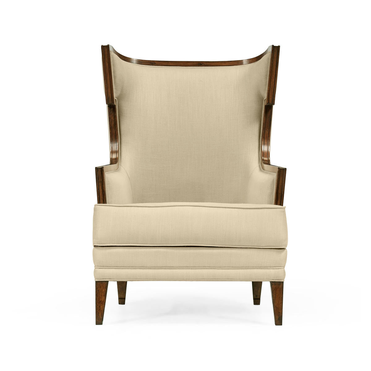 Jonathan Charles Biedermeier Greek Key Walnut Occasional Chair