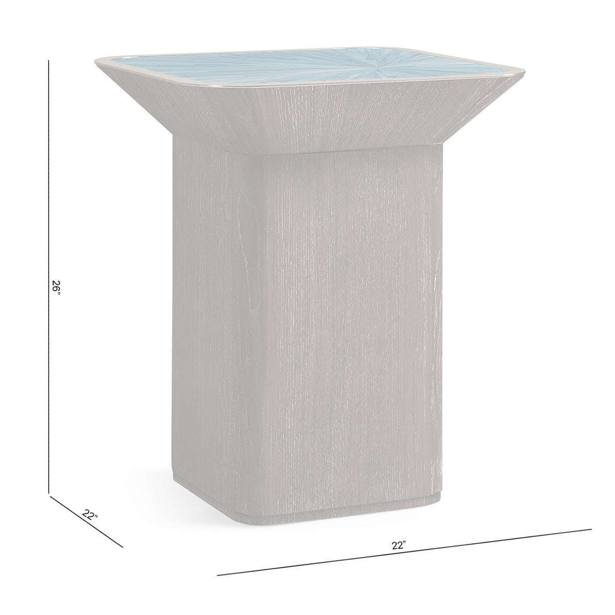 Jonathan Charles Sapphire Square Lamp Table