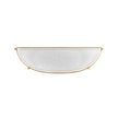 Jonathan Charles Large Églomisé & Gilded Iron Demilune Console