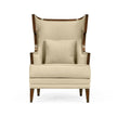 Jonathan Charles Biedermeier Greek Key Walnut Occasional Chair