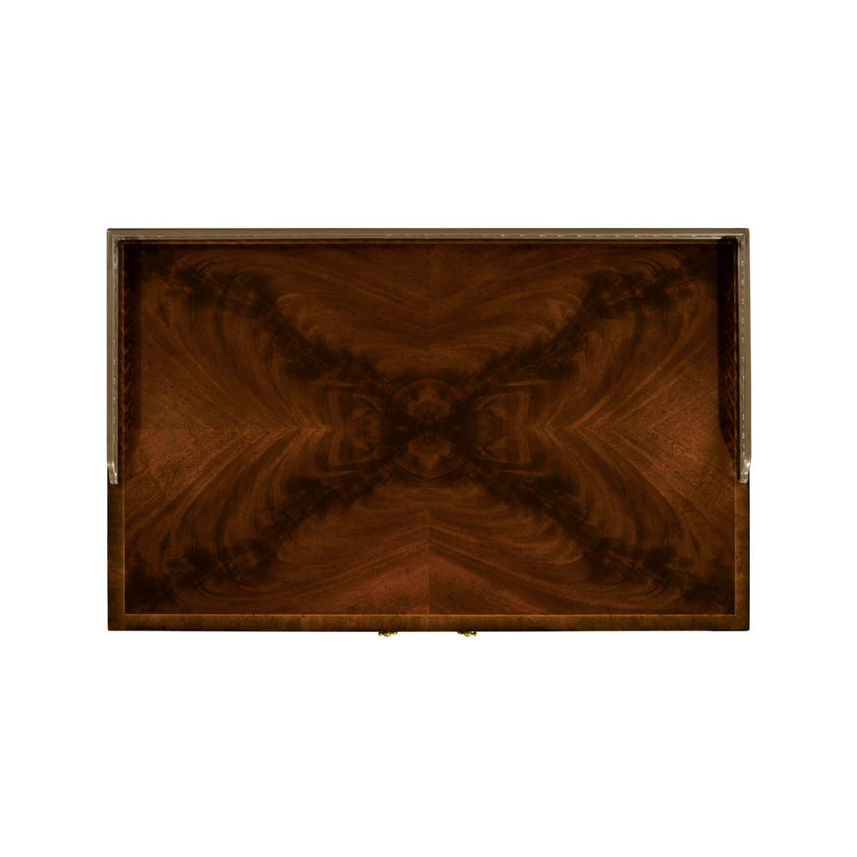 Jonathan Charles Mahogany Bedside Table with Brass Gallery