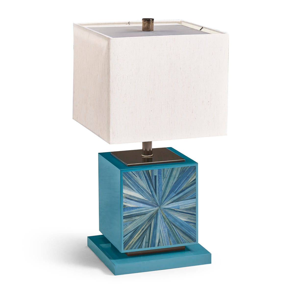 Jonathan Charles Sapphire Cube Table Lamp