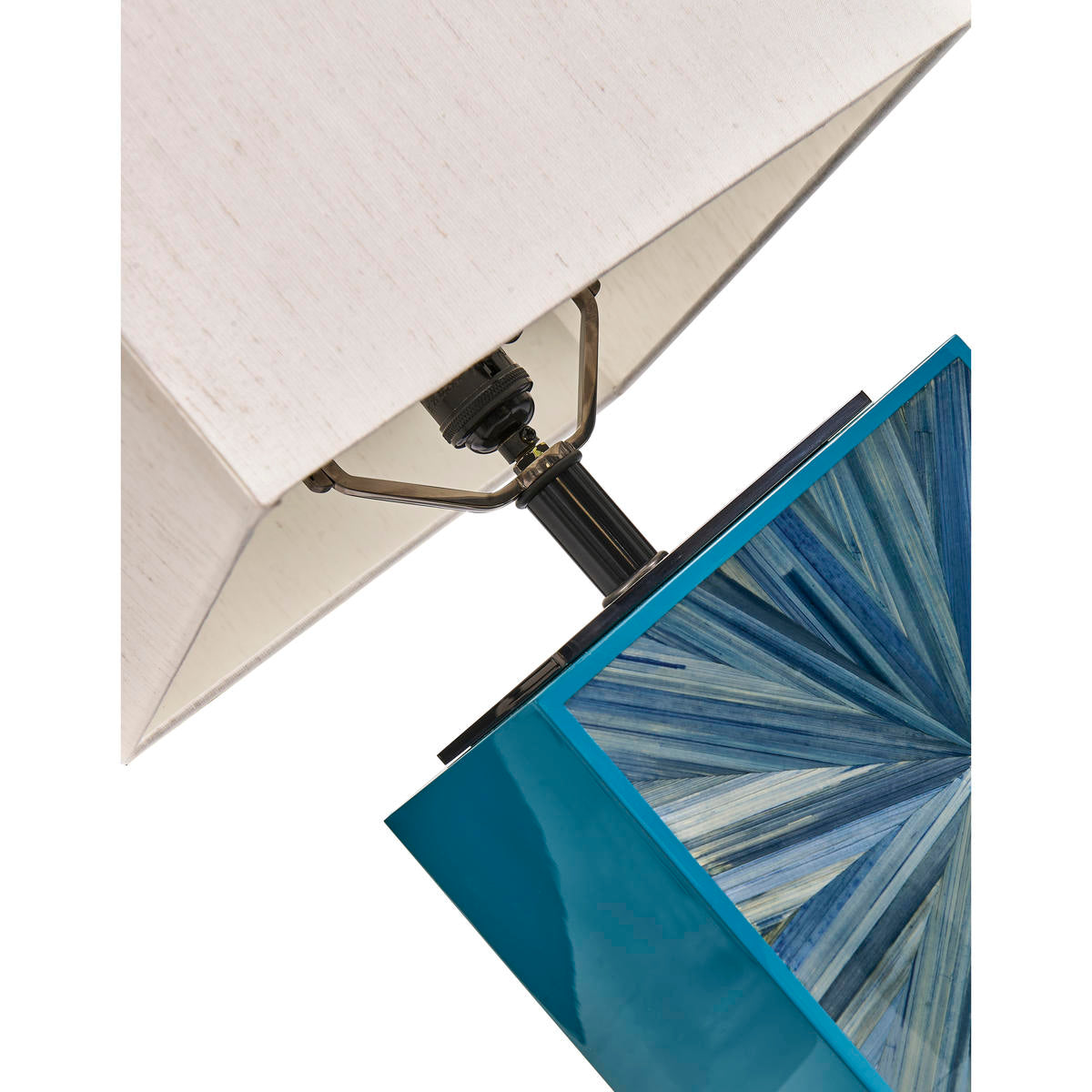 Jonathan Charles Sapphire Cube Table Lamp