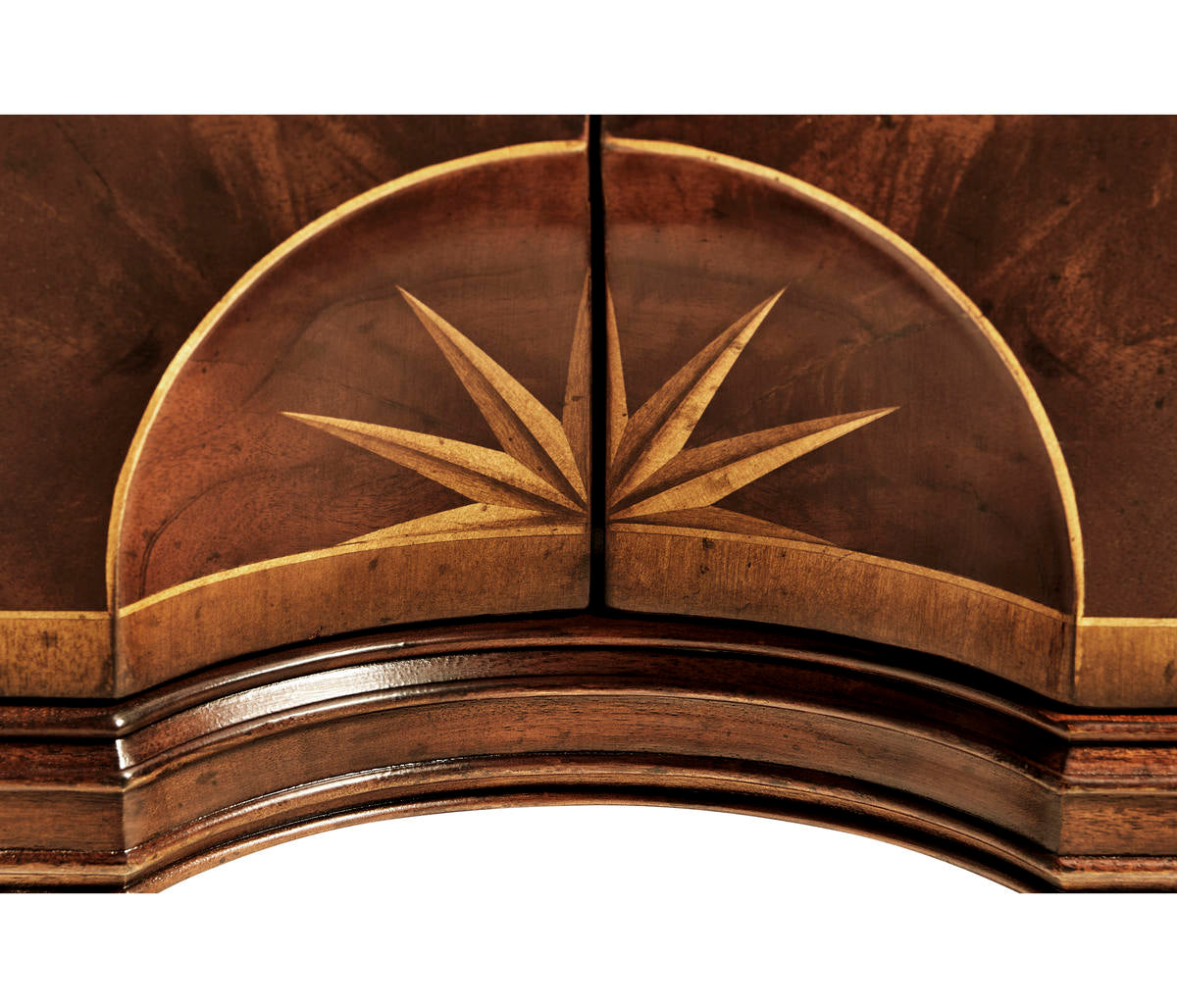 Jonathan Charles Starburst Mahogany Side Cabinet
