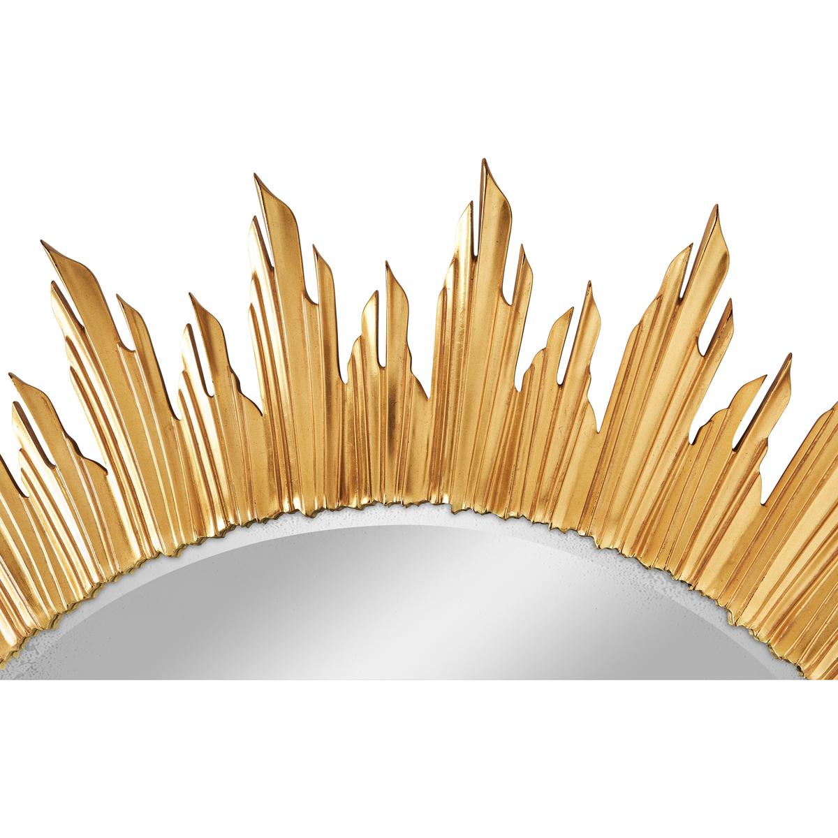 Jonathan Charles Large gilded sunburst mirror