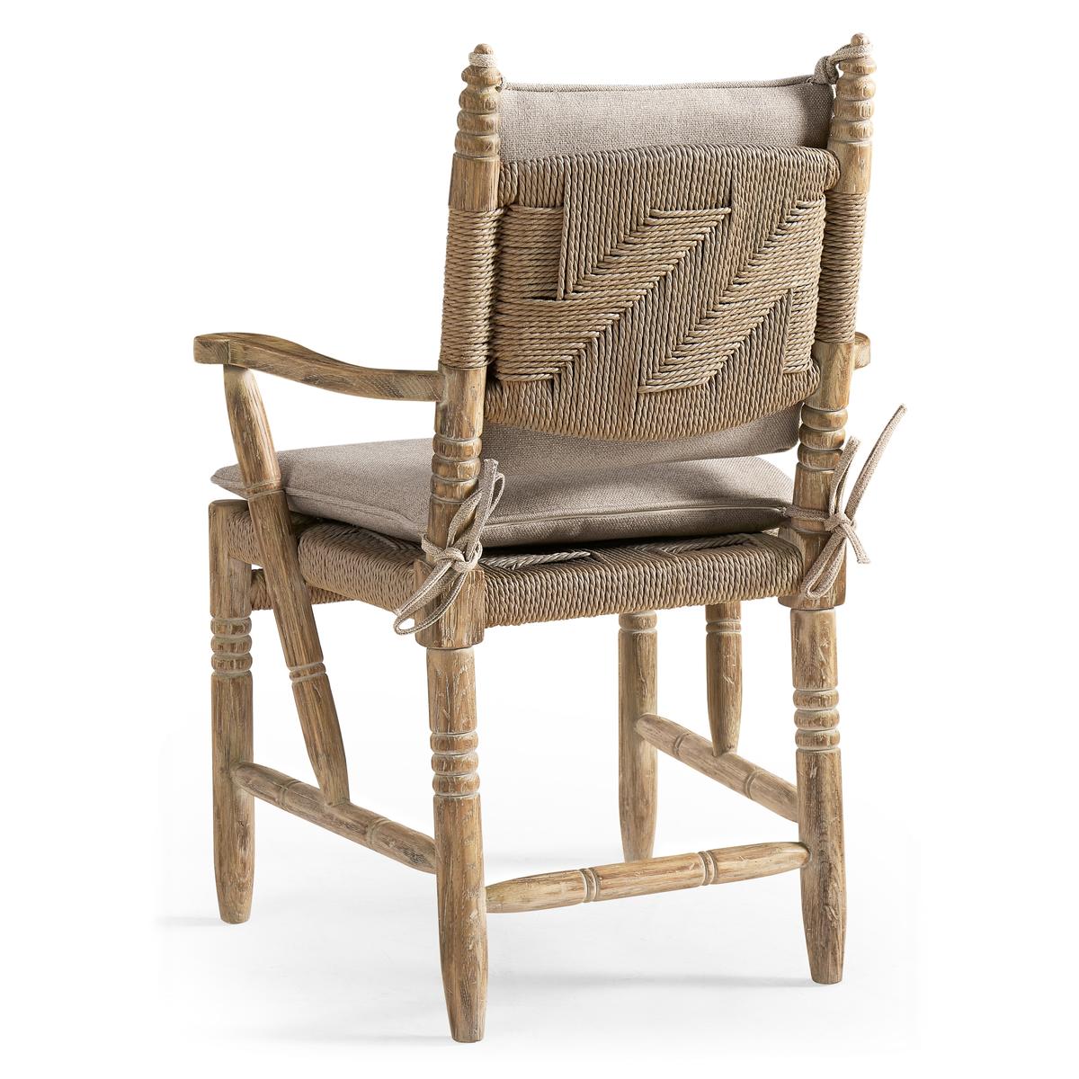 Jonathan Charles Sagehill Rush Seat Arm Chair