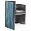 Jonathan Charles Sapphire Straw Barrel Chair