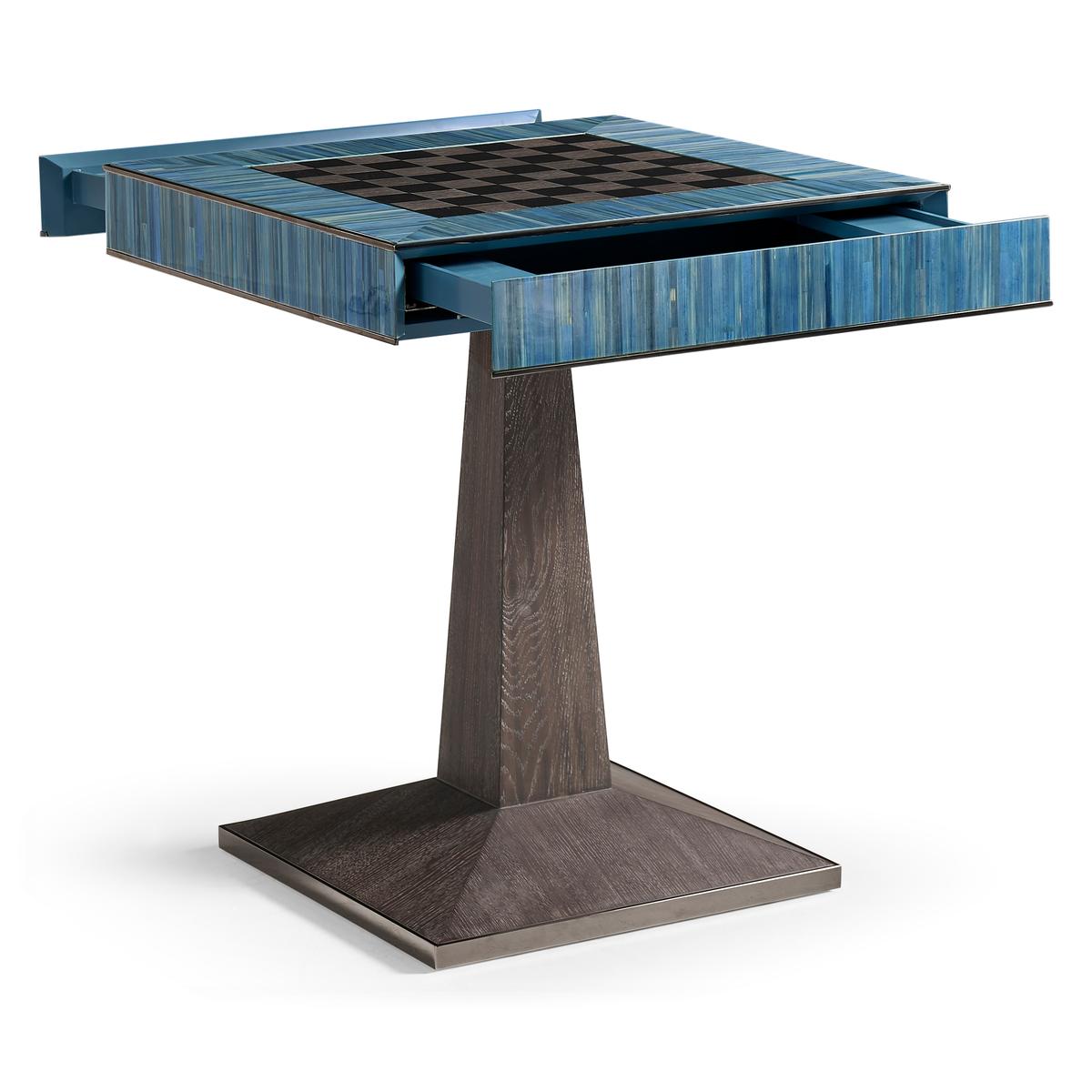 Jonathan Charles Sapphire Straw Game Table