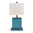 Jonathan Charles Sapphire Cube Table Lamp