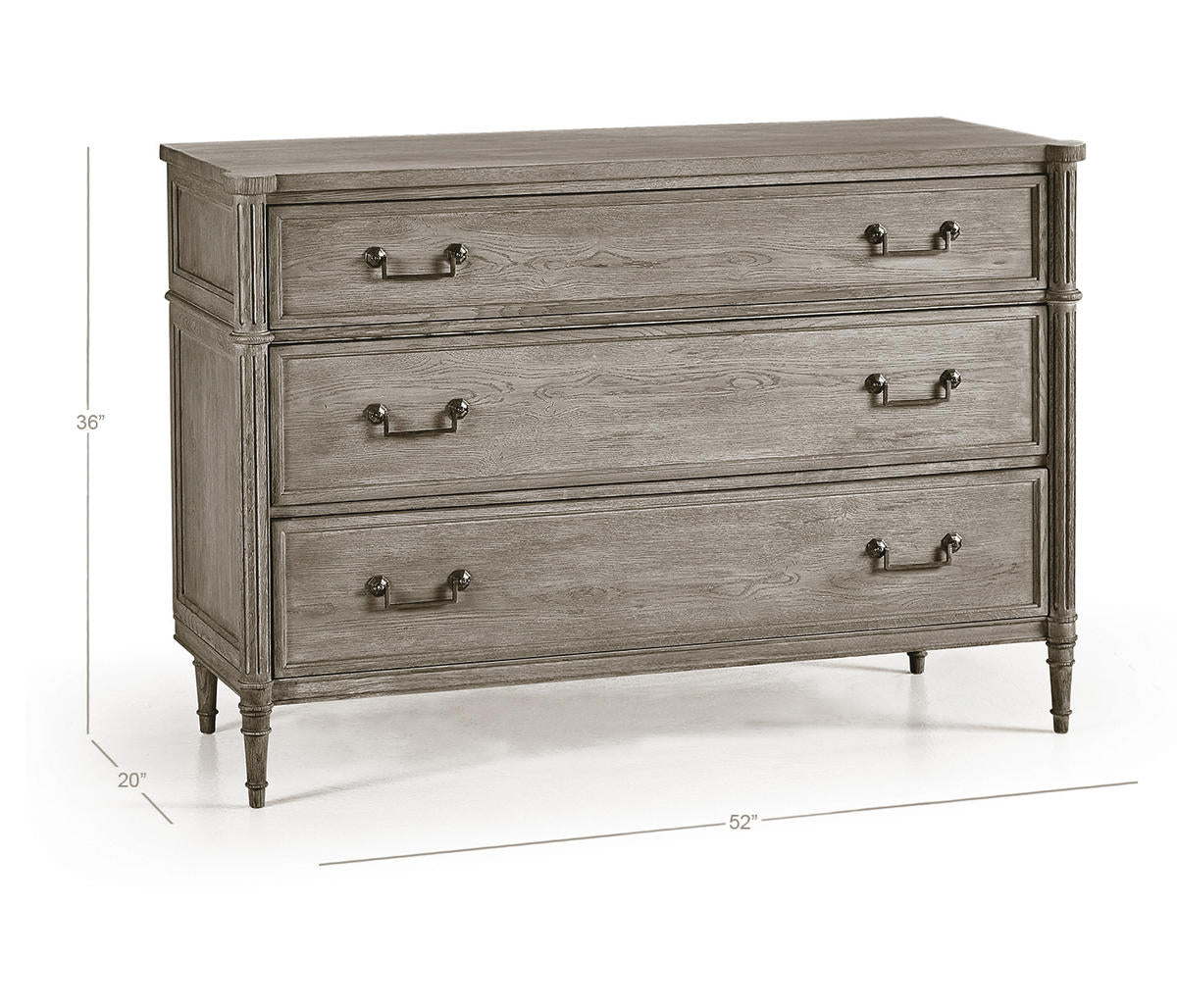 Jonathan Charles Kalpa Louis XVI Drawer Chest - Bleached Chestnut