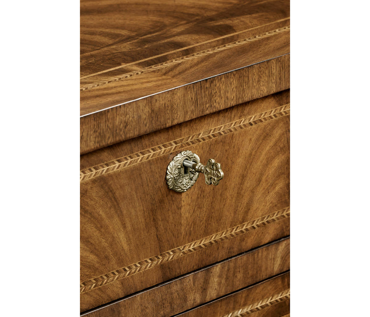 Jonathan Charles Empire Style Walnut Three Drawer Chest