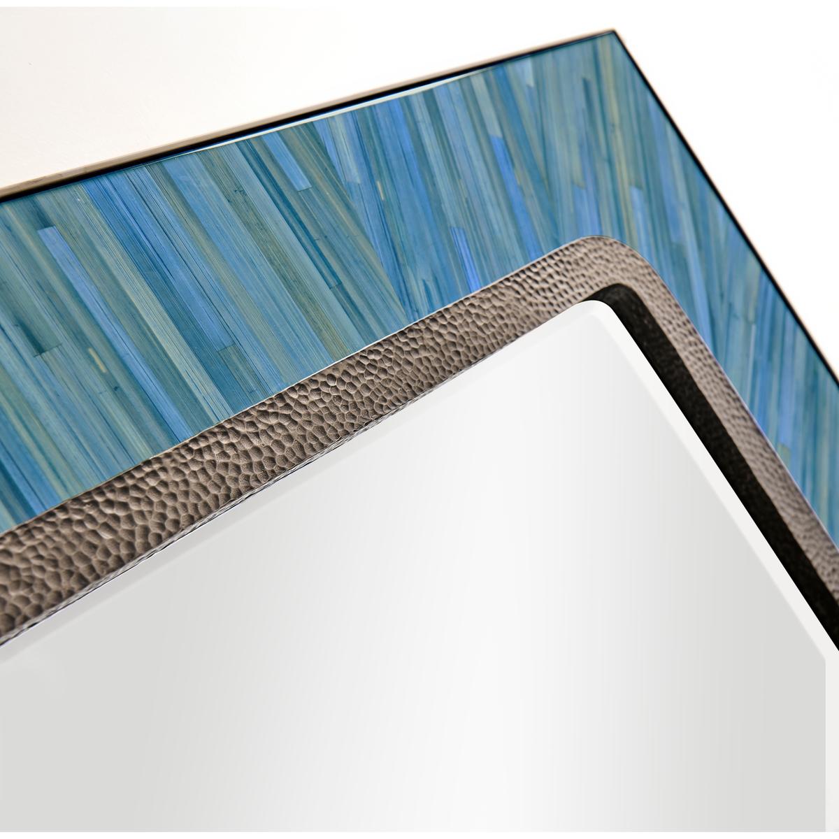 Jonathan Charles Sapphire Rectangular Wall Mirror