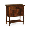 Jonathan Charles Mahogany Bedside Table with Brass Gallery