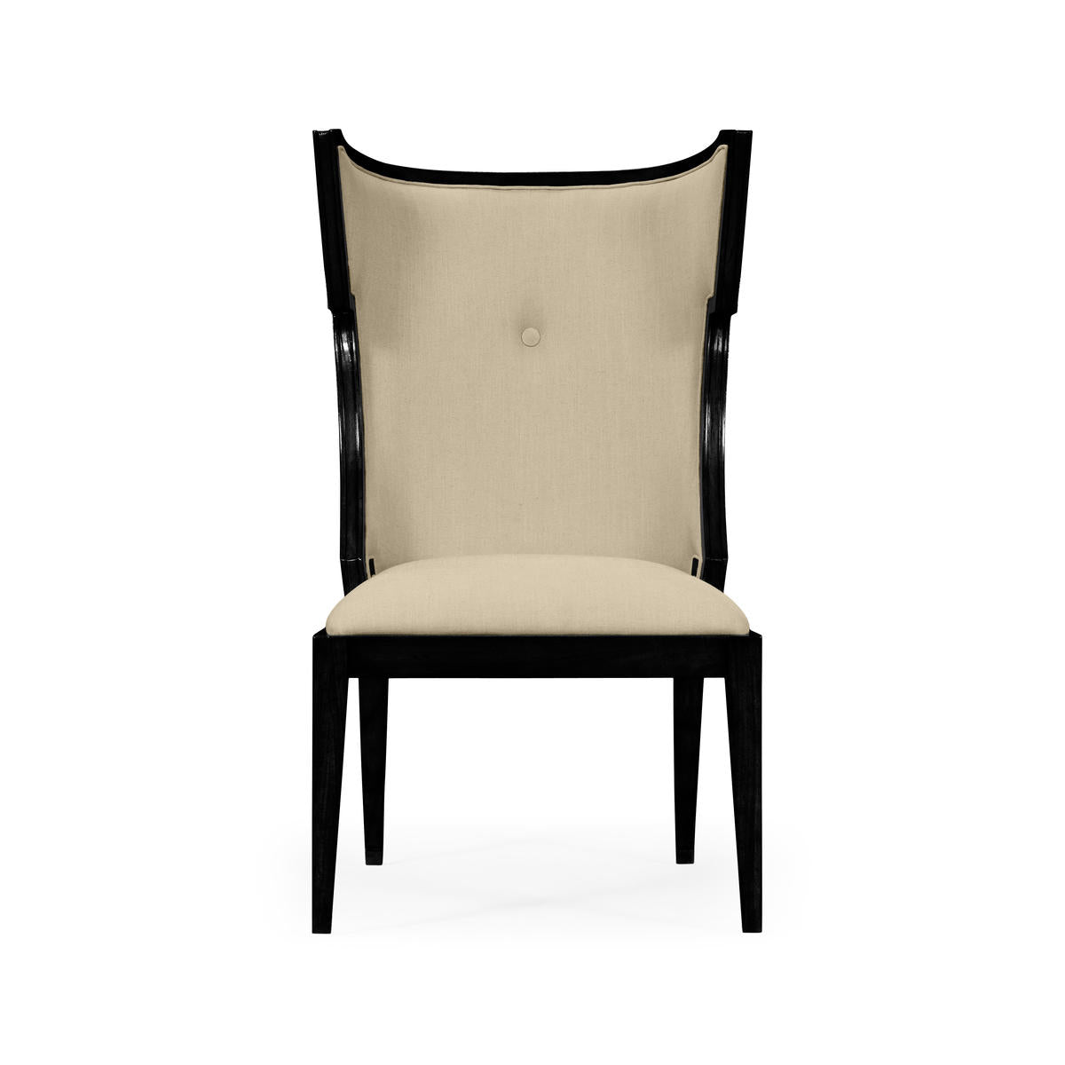 Jonathan Charles Greek Key Design Biedermeier Black Side Chair