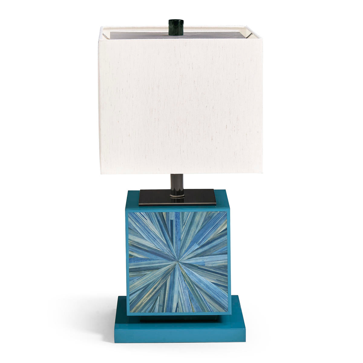 Jonathan Charles Sapphire Cube Table Lamp