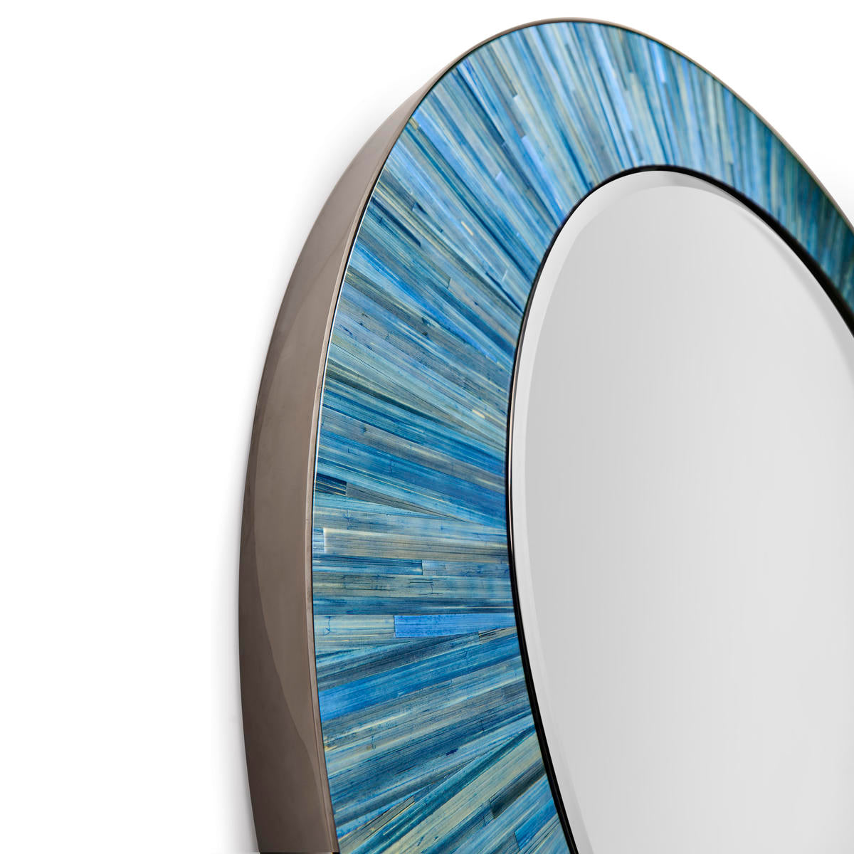 Jonathan Charles Sapphire Round Mirror