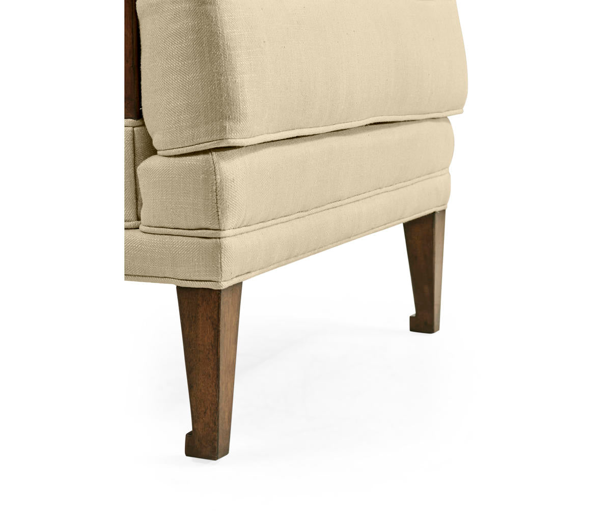 Jonathan Charles Biedermeier Greek Key Walnut Occasional Chair