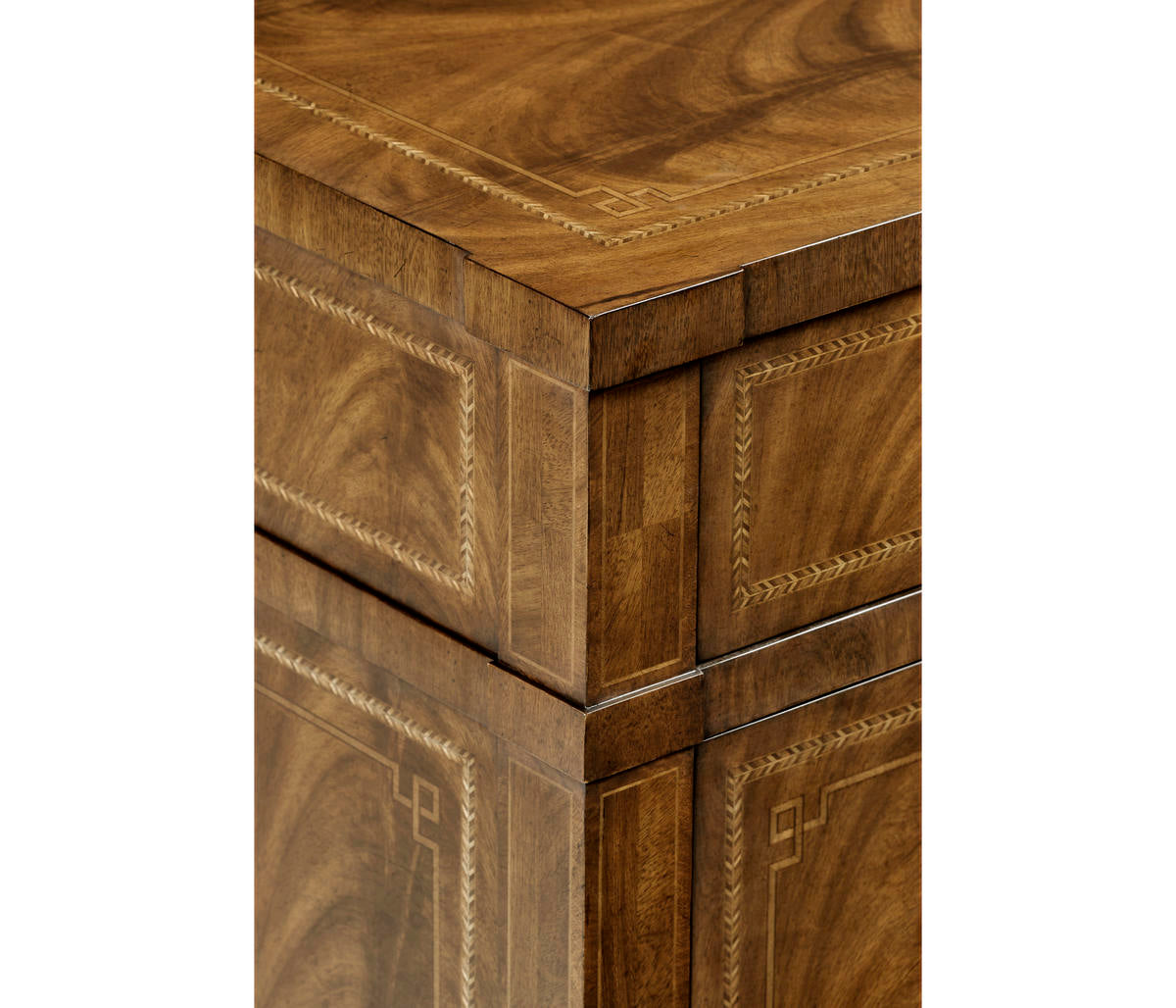 Jonathan Charles Empire Style Walnut Three Drawer Chest