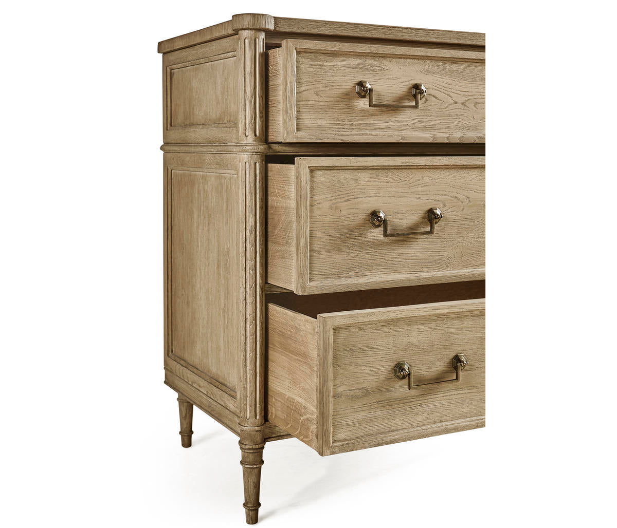 Jonathan Charles Kalpa Louis XVI Drawer Chest - Bleached Chestnut