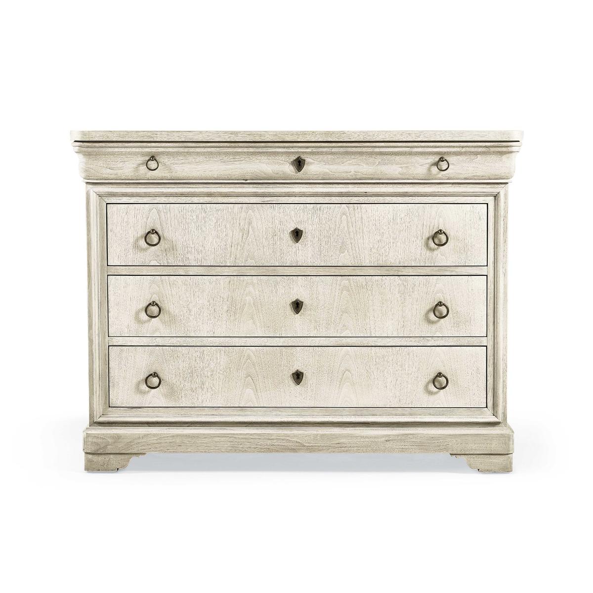 Jonathan Charles Entropy Louis Phillipe Bleached Walnut Drawer Chest