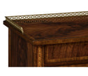Jonathan Charles Mahogany Bedside Table with Brass Gallery
