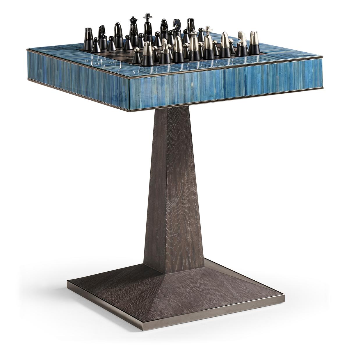 Jonathan Charles Sapphire Straw Game Table