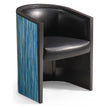Jonathan Charles Sapphire Straw Barrel Chair