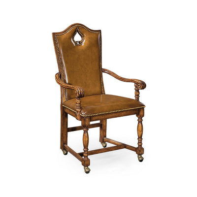 Jonathan Charles High Back Playing Card "Spade" Arm Chair