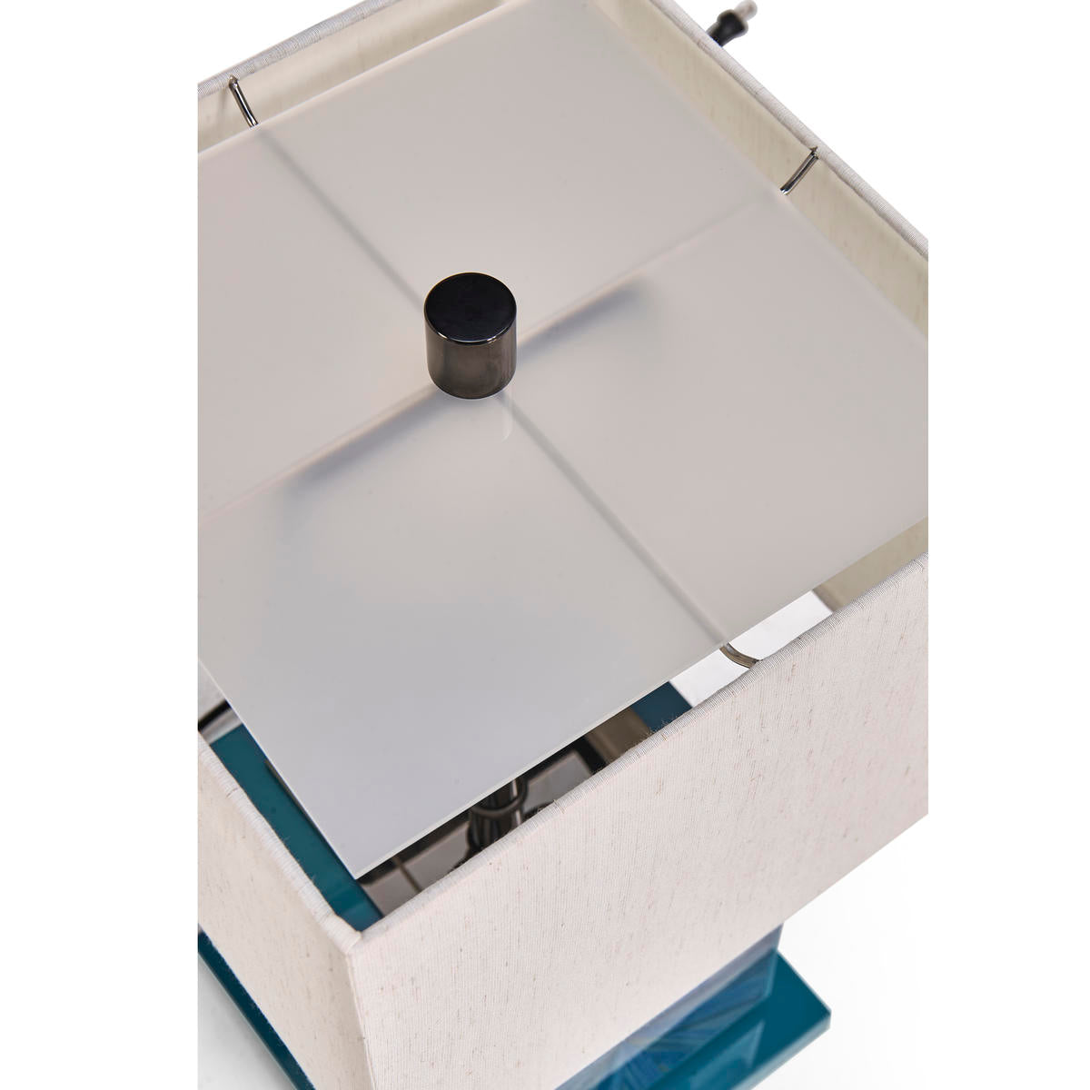 Jonathan Charles Sapphire Cube Table Lamp