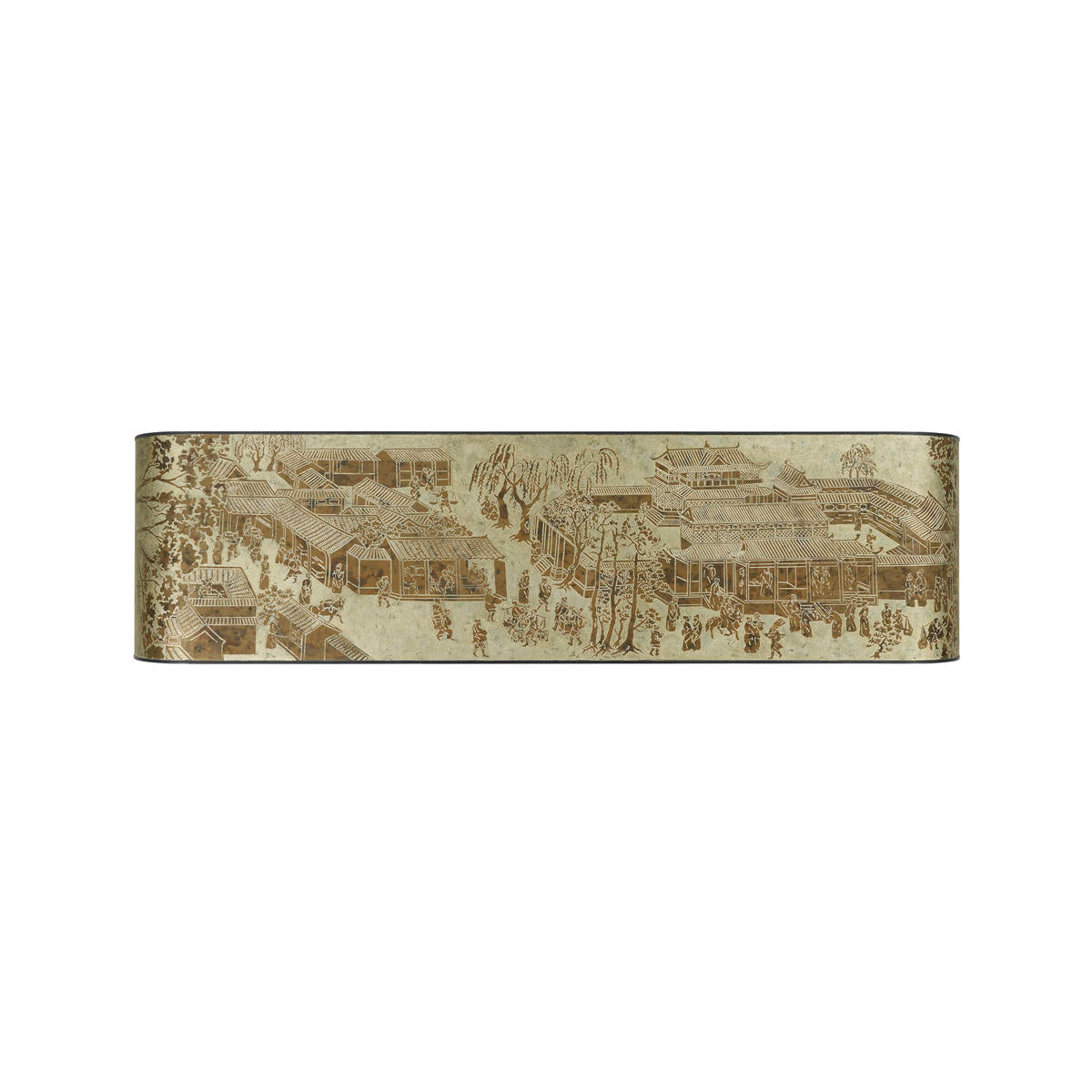 Jonathan Charles Fusion Curved Chinoiserie Console