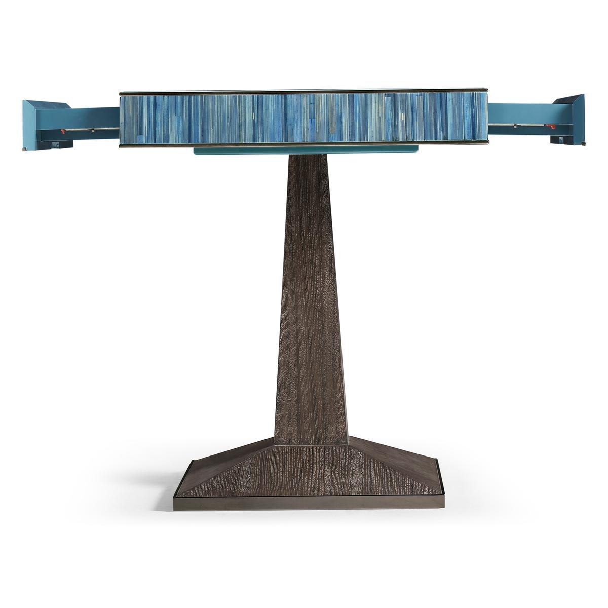 Jonathan Charles Sapphire Straw Game Table