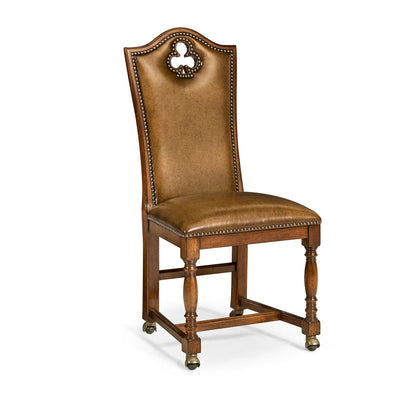 Jonathan Charles High Back Playing Card "Club" Side Chair