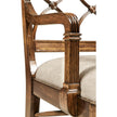 Jonathan Charles Regency Crotch Walnut Curved Back Arm Chair