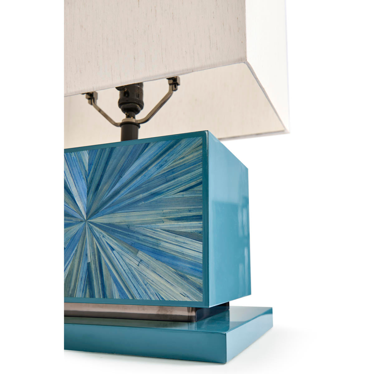 Jonathan Charles Sapphire Horizontal Table Lamp