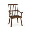 Jonathan Charles Rustic Dark Oak Country Arm Chair with A Plank Seat