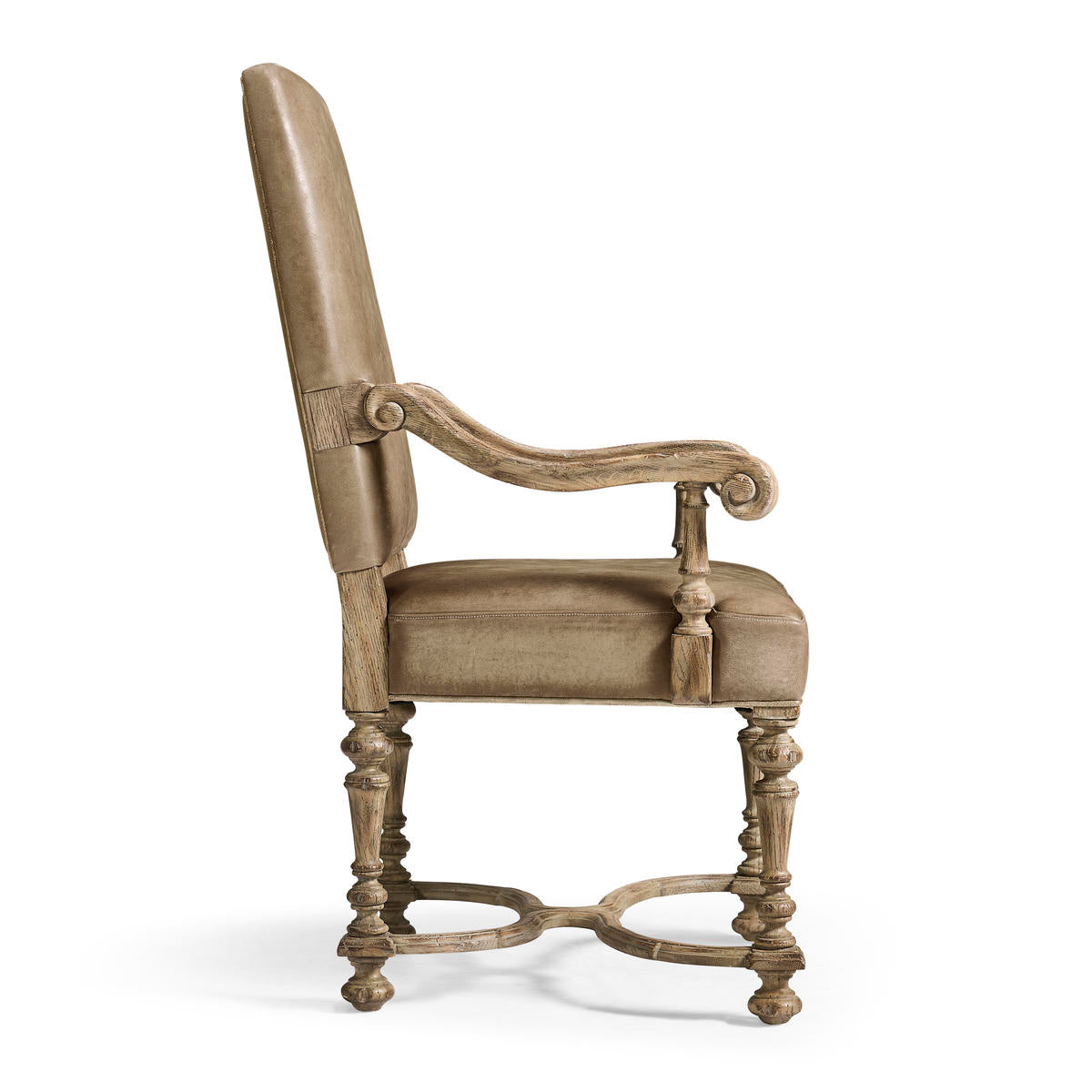 Jonathan Charles Sagehill Leather Arm Chair