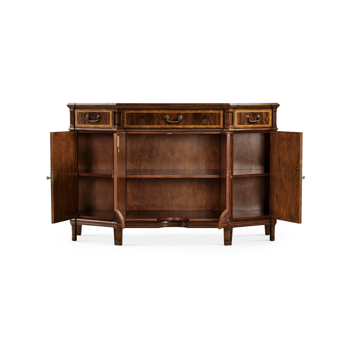 Jonathan Charles Starburst Mahogany Side Cabinet