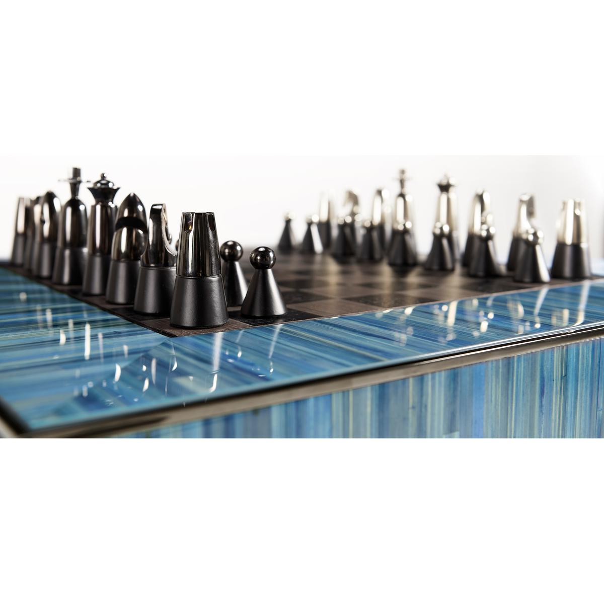 Jonathan Charles Sapphire Straw Game Table