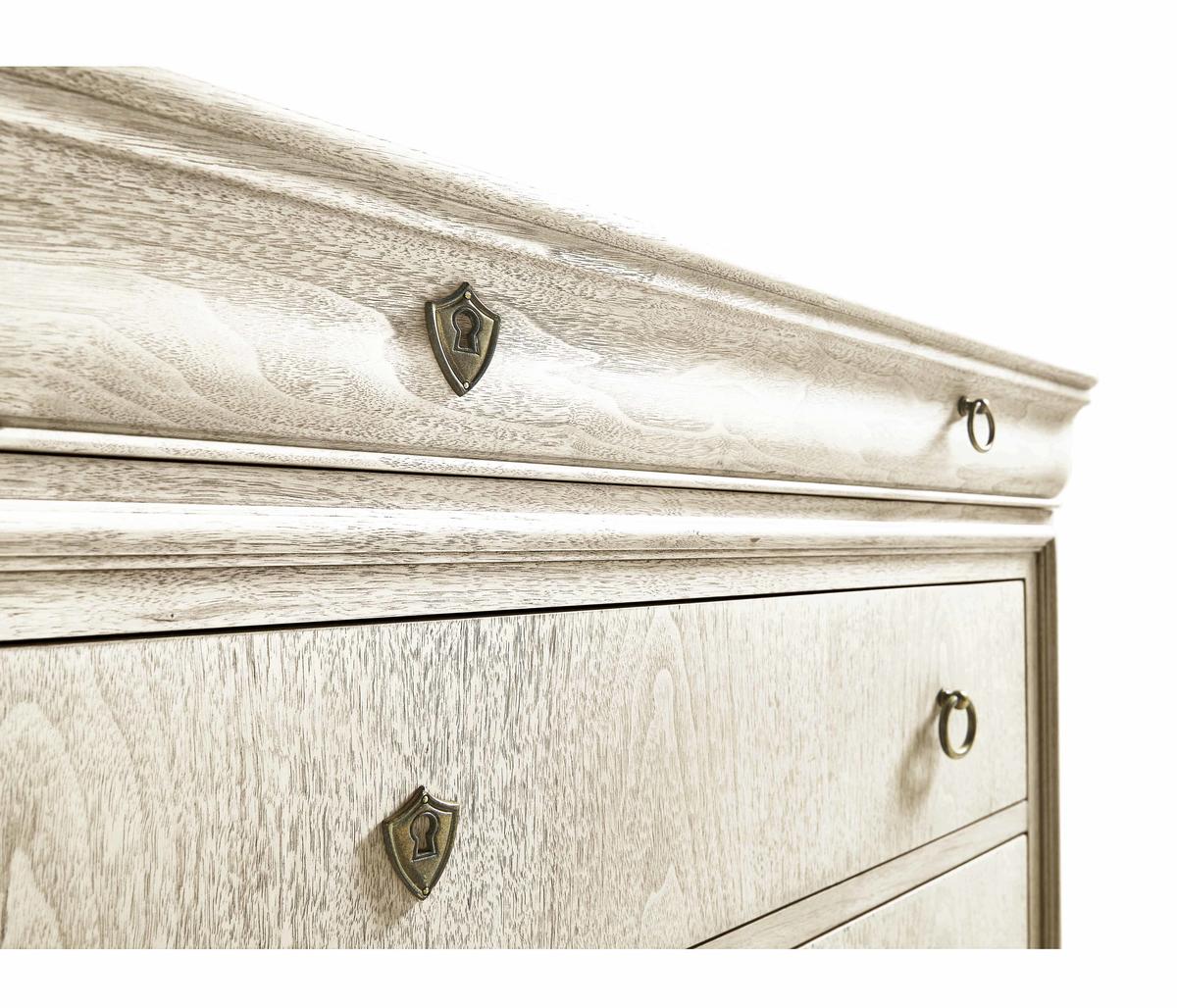 Jonathan Charles Entropy Louis Phillipe Bleached Walnut Drawer Chest