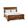 Jonathan Charles Walnut Sleigh US King Bed