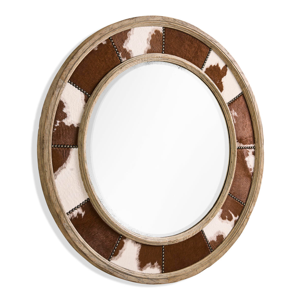 Jonathan Charles Sagehill Round Hide Mirror