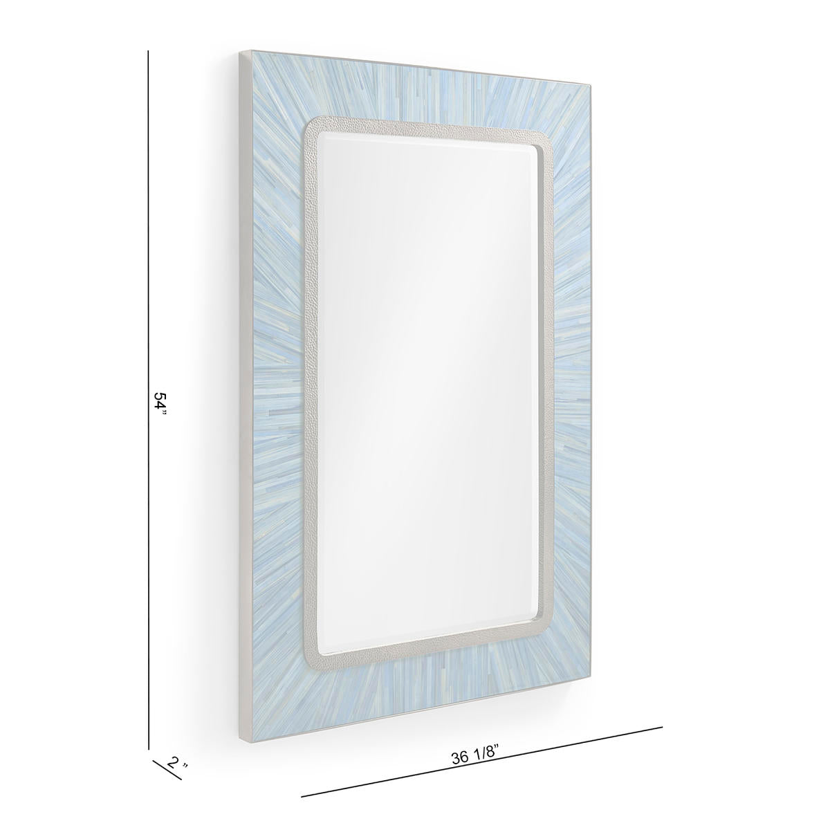 Jonathan Charles Sapphire Rectangular Wall Mirror