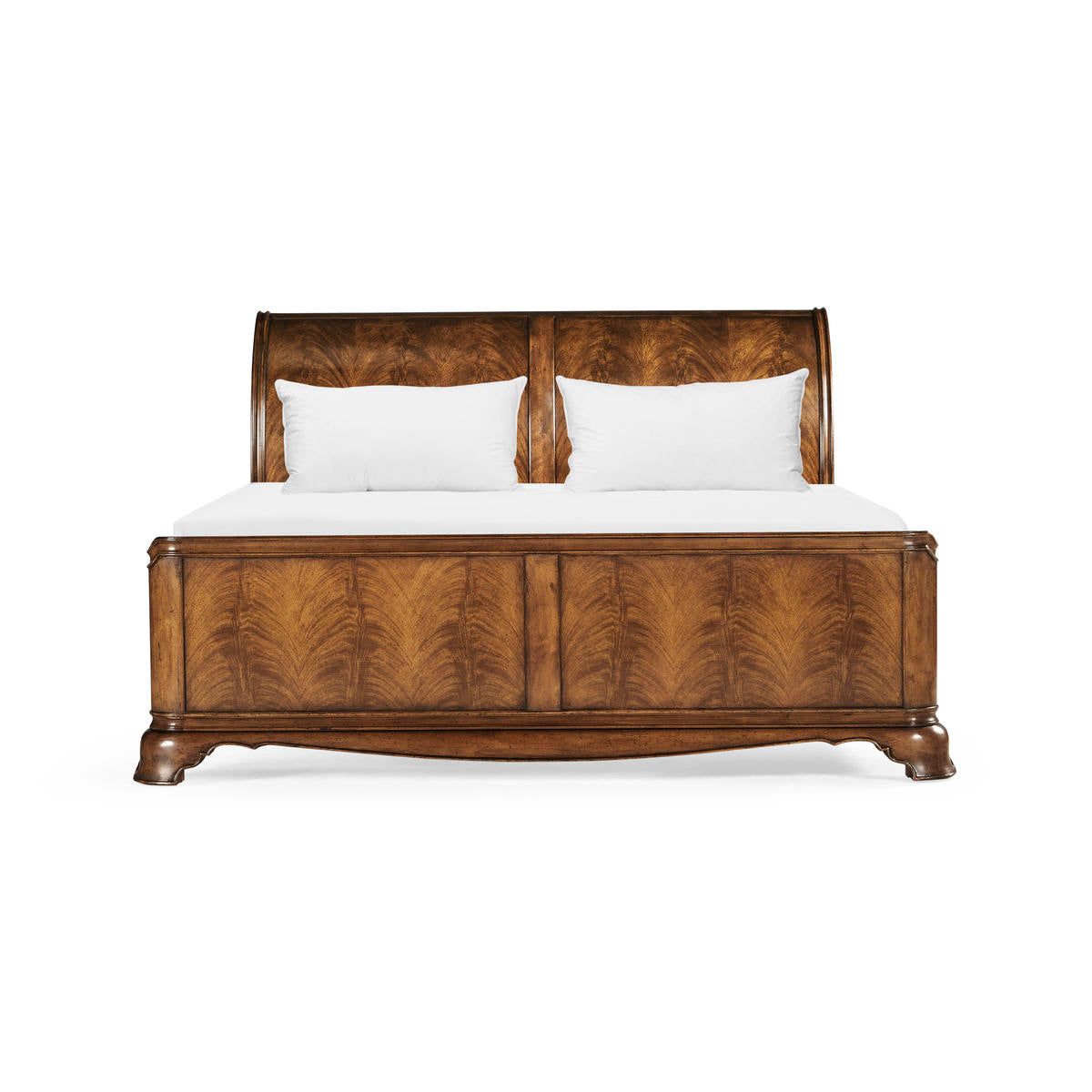 Jonathan Charles Walnut Sleigh US King Bed