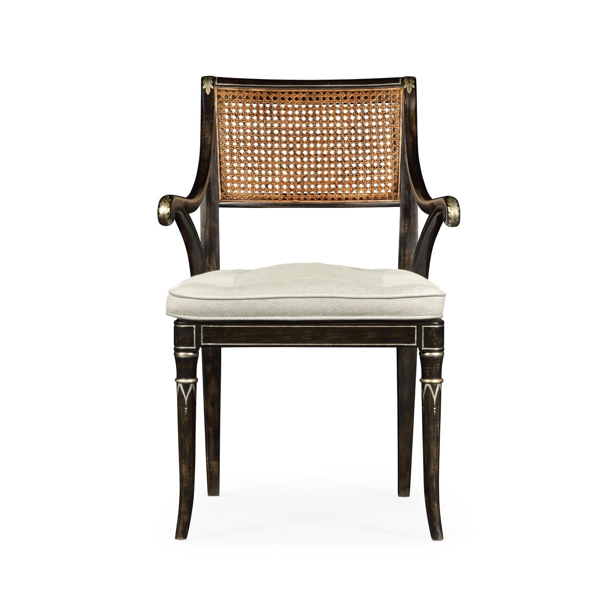 Jonathan Charles Linden Charcoal Wash Dining Arm Chair