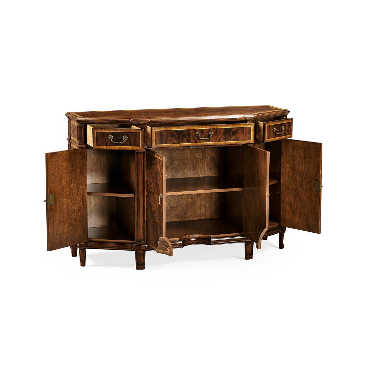 Jonathan Charles Starburst Mahogany Side Cabinet