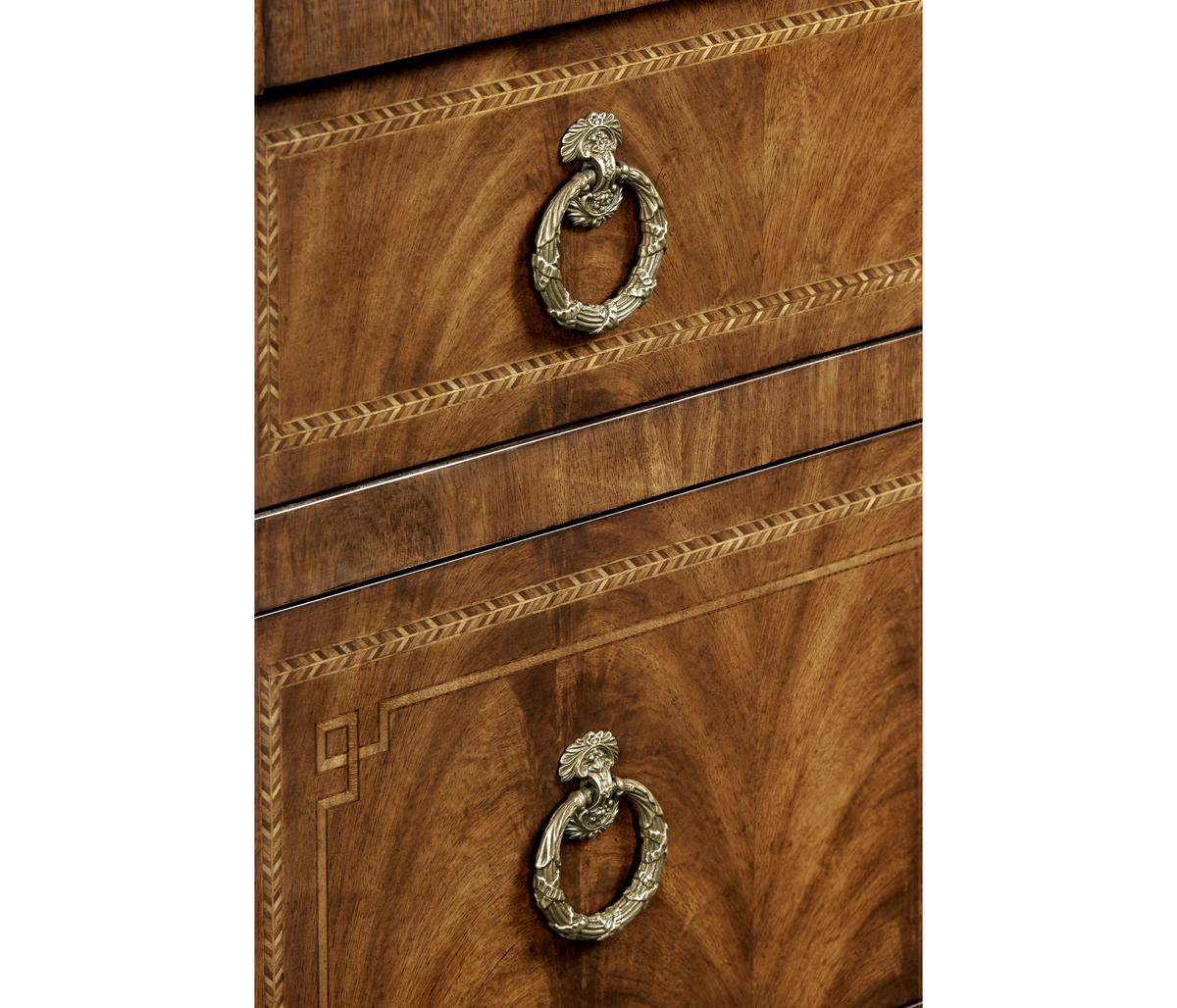 Jonathan Charles Empire Style Walnut Three Drawer Chest