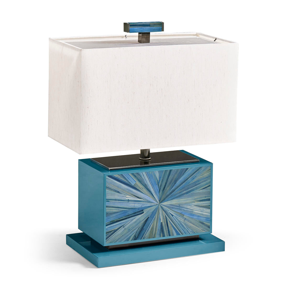 Jonathan Charles Sapphire Horizontal Table Lamp