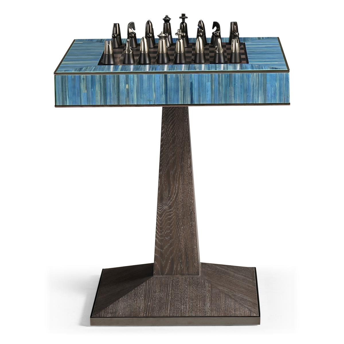 Jonathan Charles Sapphire Straw Game Table