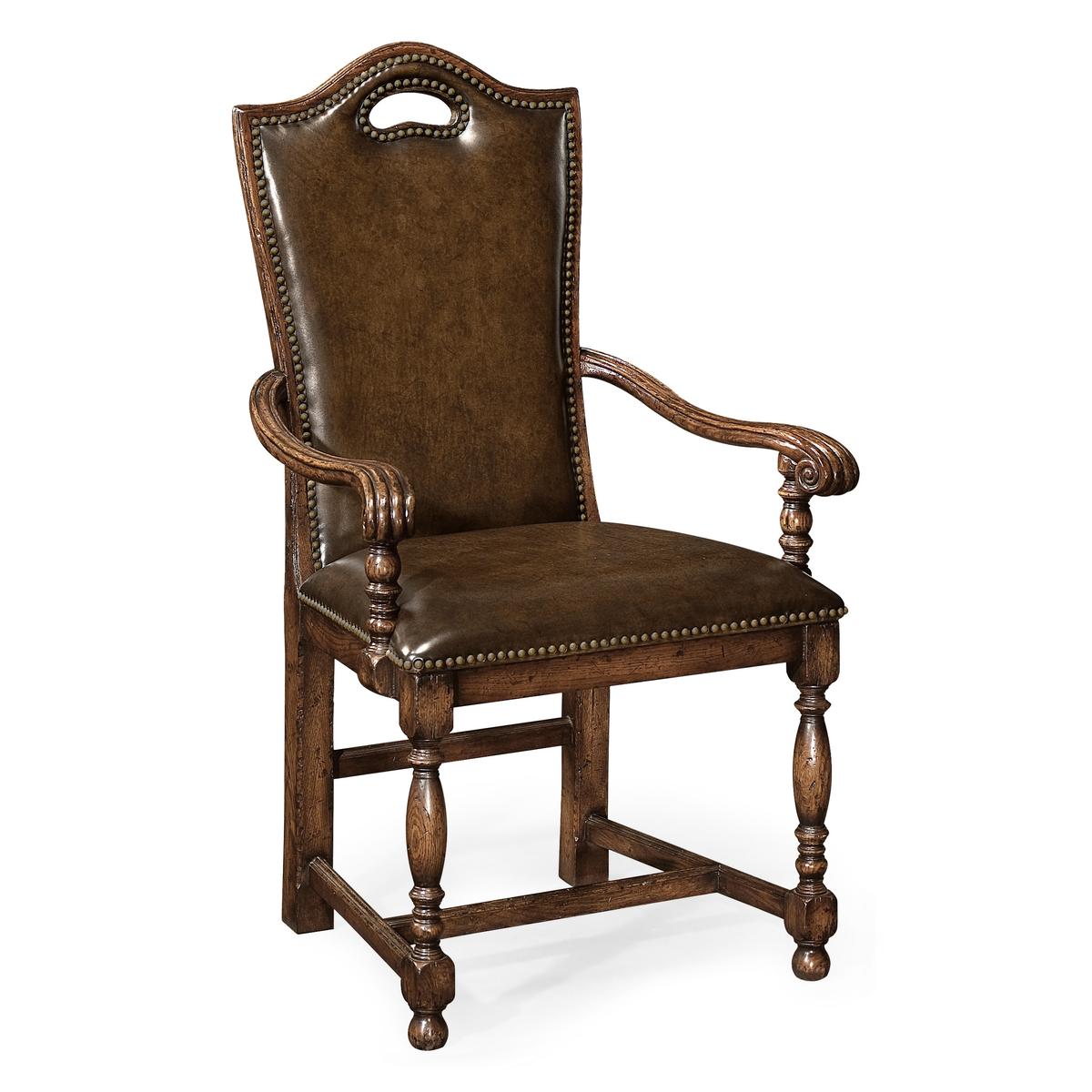 Jonathan Charles Traditional High Back Arm Chair