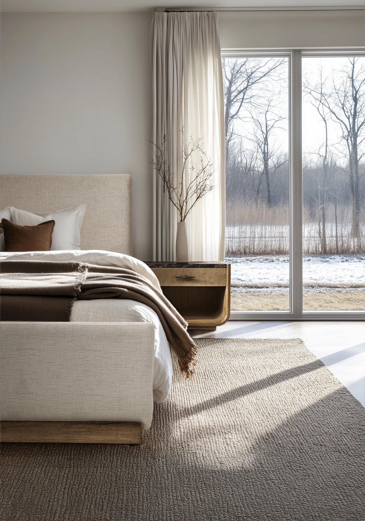 Jonathan Charles Stone Ridge Upholstered Bed Light